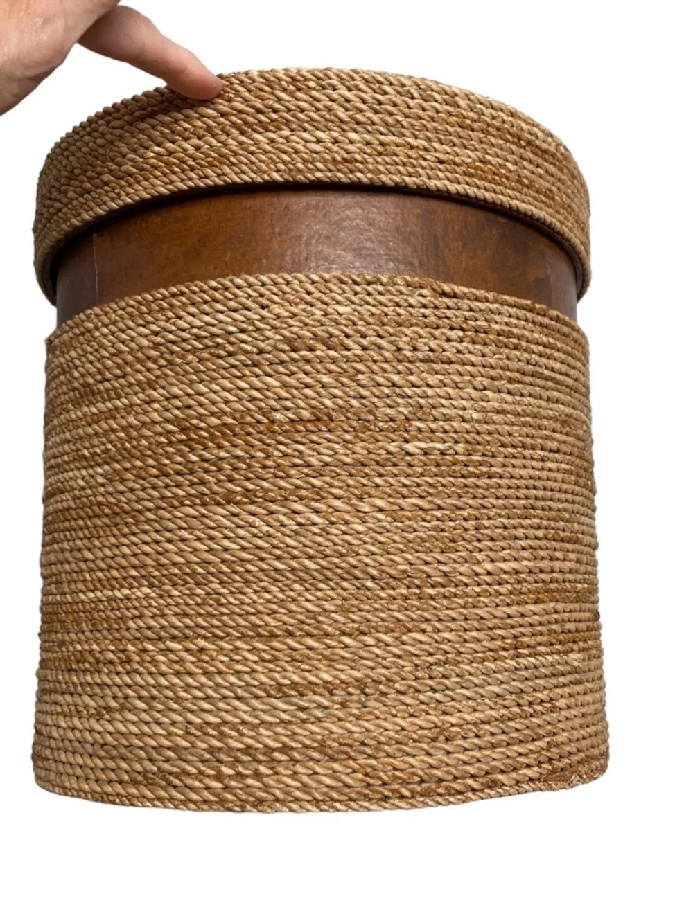 Vintage Nesting Boxes Set of 3 Brown Jute Rope Rustic Primitive Storage Any Room